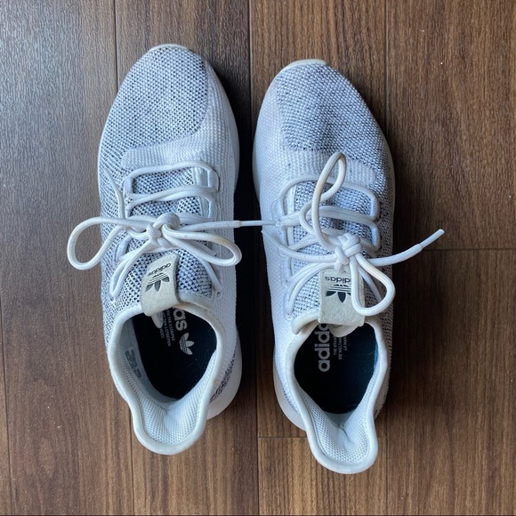 White and grey adidas tubular tennis shoes main image 8